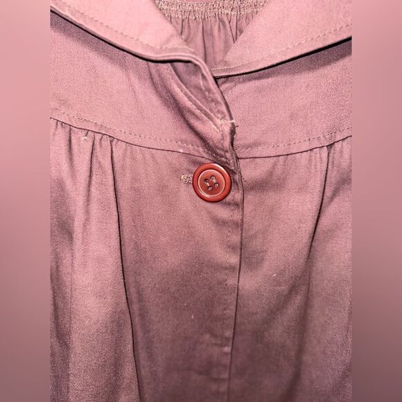 Vintage Y2K Discontinued 579 Brown single Button Cropped Jacket Size Medium EUC - Picture 3 of 7